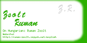 zsolt ruman business card